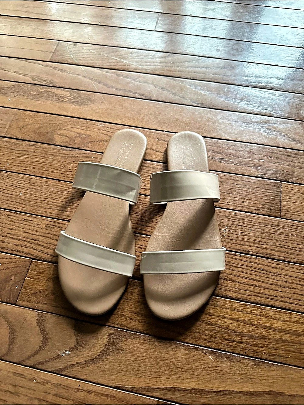 LC Lauren Conrad Women's Slide Sandals Cream Slide Sandals